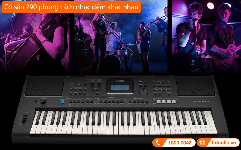 Đàn Organ Yamaha PSR EW425, 76 phím, 64 âm Polyphony, 820 âm sắc, AWM Stereo-12