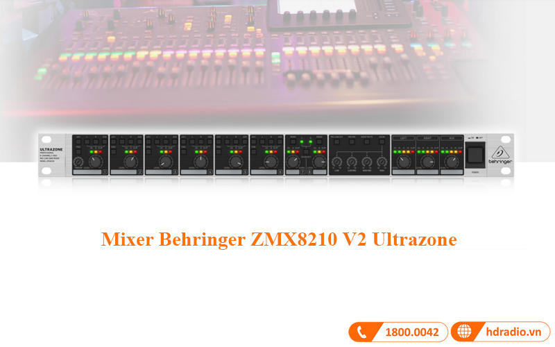 Mixer Behringer ZMX8210 V2 Ultrazone 8 Kênh, 3 Bus-1