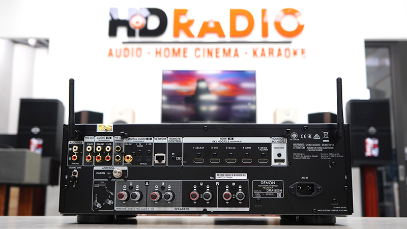 Amply Denon DRA-800H (2 Kênh, 100W/CH, HEOS, AirPlay 2, Bluetooth, WiFi, HDMI, Optical, Analog RCA)-3
