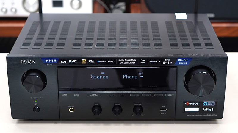 Amply Denon DRA-800H (2 Kênh, 100W/CH, HEOS, AirPlay 2, Bluetooth, WiFi, HDMI, Optical, Analog RCA)-5