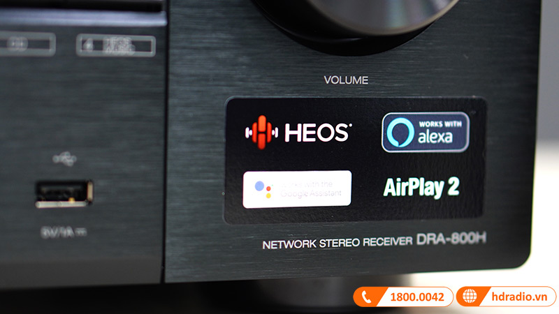 Amply Denon DRA-800H (2 Kênh, 100W/CH, HEOS, AirPlay 2, Bluetooth, WiFi, HDMI, Optical, Analog RCA)-14