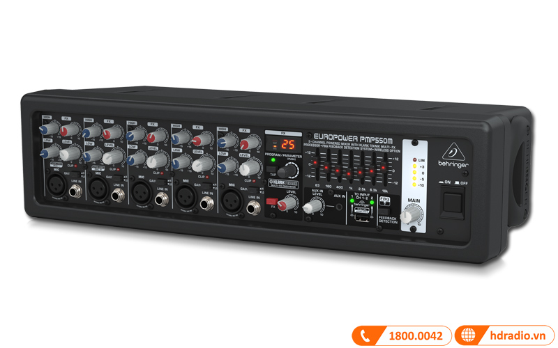 Bàn mixer Behringer PMP550, 5 Kênh-1