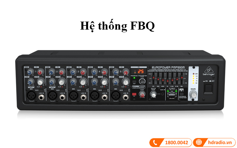 Bàn mixer Behringer PMP550, 5 Kênh-5