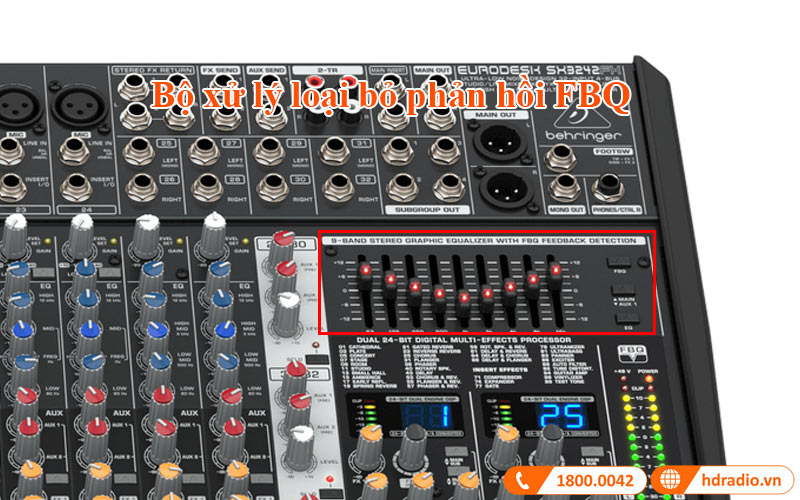 Bàn mixer Behringer SX3242FX 32-Input, 4-Bus-5