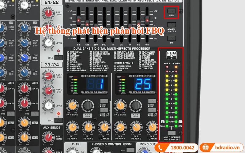 Bàn mixer Behringer SX2442FX 24 Inputs, 4 Bus-6