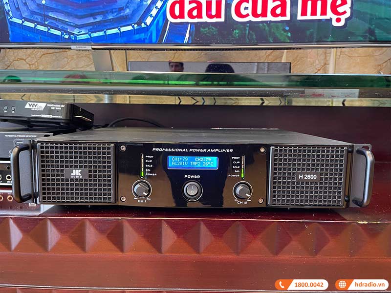 Dàn Karaoke cao cấp HDR45 (Wharfedale Wh12, Công suất, Neko DK1000, Micro JKaudio B9)-8