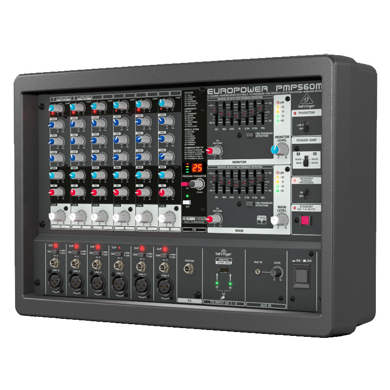 Bàn mixer Behringer PMP560M, 6 kênh-2