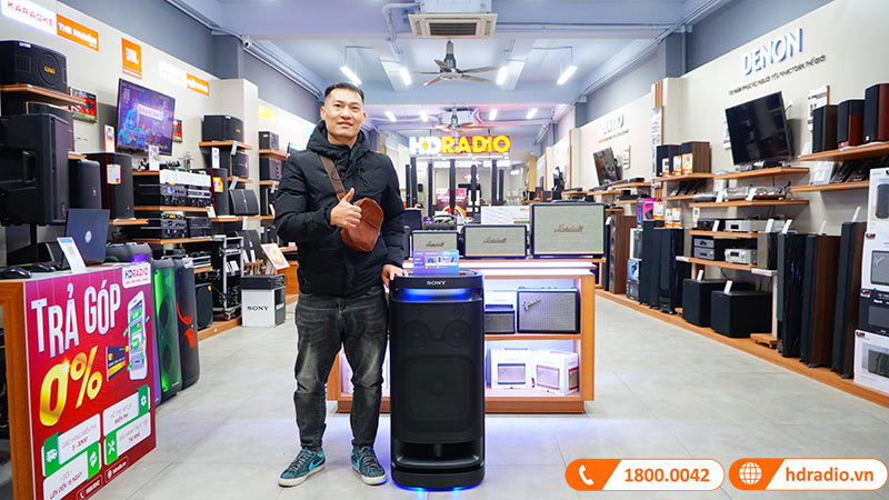 Loa Sony SRS-XV900, Bluetooth 5.2, Pin 25h, Music Center, Bluetooth, AUX-1