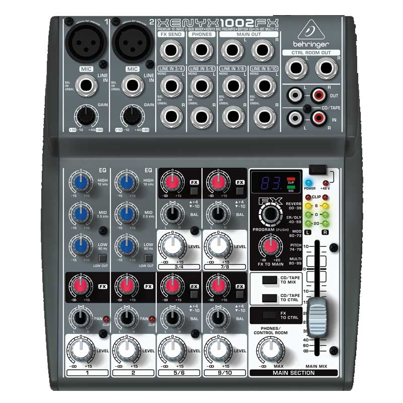 Bàn mixer Behringer XENYX 1002FX, 6 kênh-1