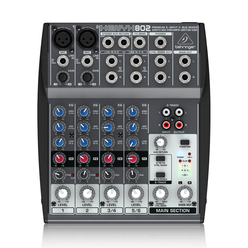 Bàn mixer Behringer Xenyx 802, 8 đầu vào, 2 bus-1