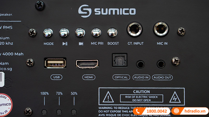 Loa Sumico MSP10 Bass 25,4 cm, Công suất 100W, 2 micro-14