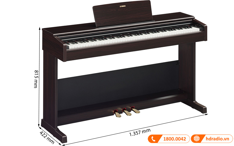 Đàn Piano Yamaha YDP-105, 88 Phím GHS, 10 âm sắc, 64 âm Polyphony, âm thanh AMW Stereo Sampling-4