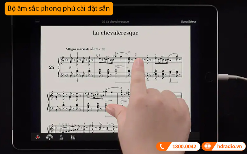 Đàn Piano Yamaha YDP-105, 88 Phím GHS, 10 âm sắc, 64 âm Polyphony, âm thanh AMW Stereo Sampling-6