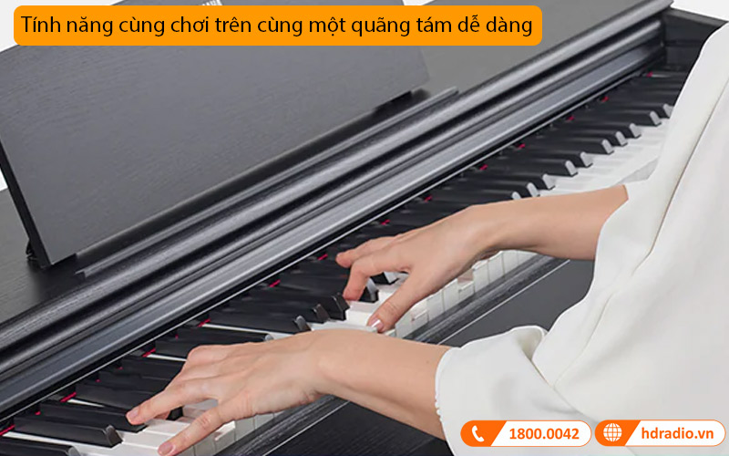 Đàn Piano Yamaha YDP-105, 88 Phím GHS, 10 âm sắc, 64 âm Polyphony, âm thanh AMW Stereo Sampling-12