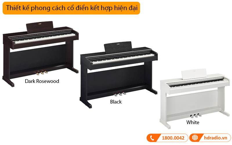 Đàn Piano Yamaha YDP-145, 88 Phím GHS, 10 âm sắc, 192 âm Polyphony, âm thanh Yamaha CFX-2