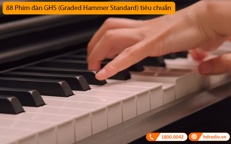 Đàn Piano Yamaha YDP-145, 88 Phím GHS, 10 âm sắc, 192 âm Polyphony, âm thanh Yamaha CFX-8