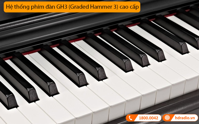 Đàn Piano Yamaha YDP-165, 88 Phím GH3, 10 âm sắc, 192 âm Polyphony, Âm thanh Yamaha CFX-6