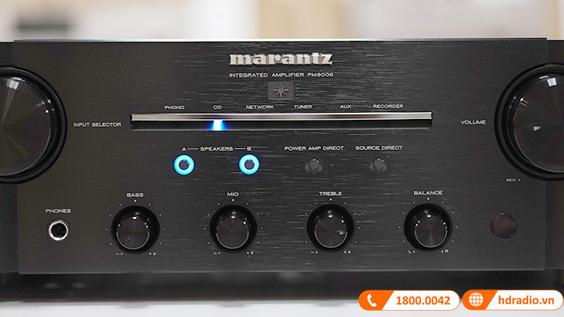 Amply Marantz PM8006, 2 Kênh, 70W/CH (8 Ohm), Kết nối Analog LR-4