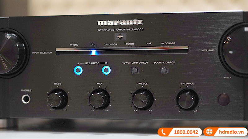 Amply Marantz PM8006, 2 Kênh, 70W/CH (8 Ohm), Kết nối Analog LR-6