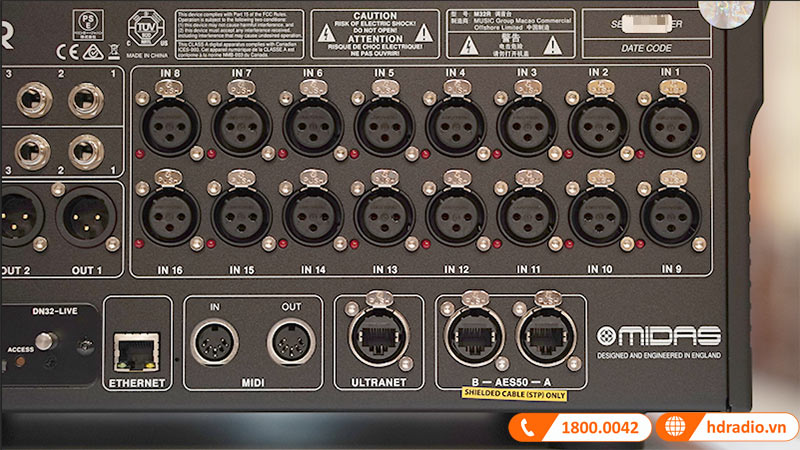 Bàn mixer Midas M32R Live Bundle, 40 kênh Digital-32