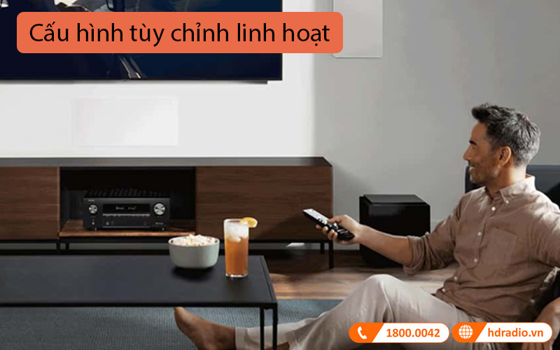 Amply Denon AVC-X3800H, 9.4 Kênh, 8K, 105W/CH (8omhs), USB, Bluetooth, Heos, Hi-Res Audio, EQ-4