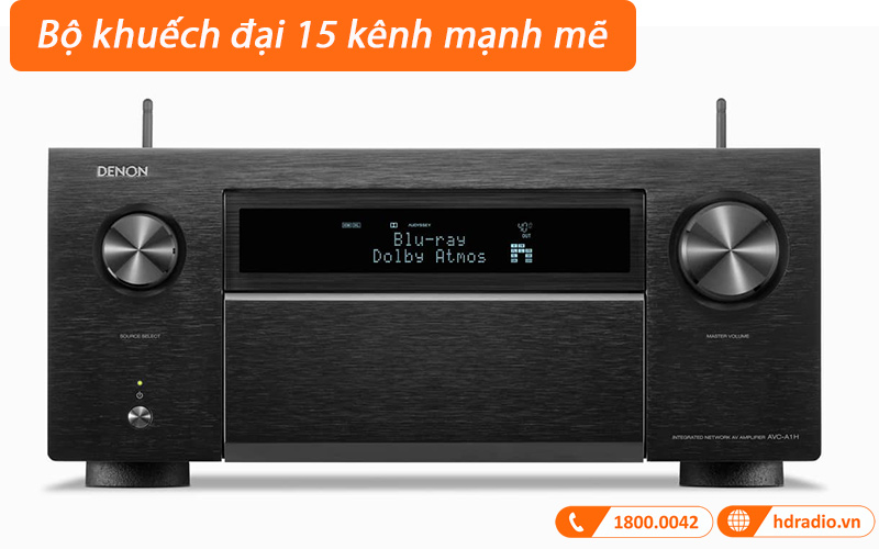 Amply Denon AVC-A1H (15.4 Kênh, 8K, 150W/ch, Heos, Bluetooth, Usb)-6