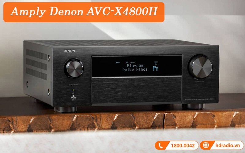 Amply Denon AVC-X4800H (9.4 Kênh, 8K, 125W/CH (8 omh), Usb, Heos, Bluetooth)-1
