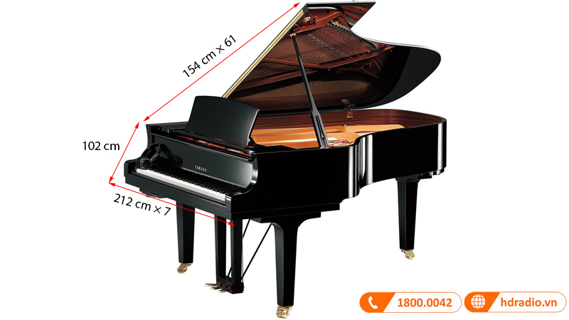 Đàn Piano Yamaha C6X SH3, grand piano-4