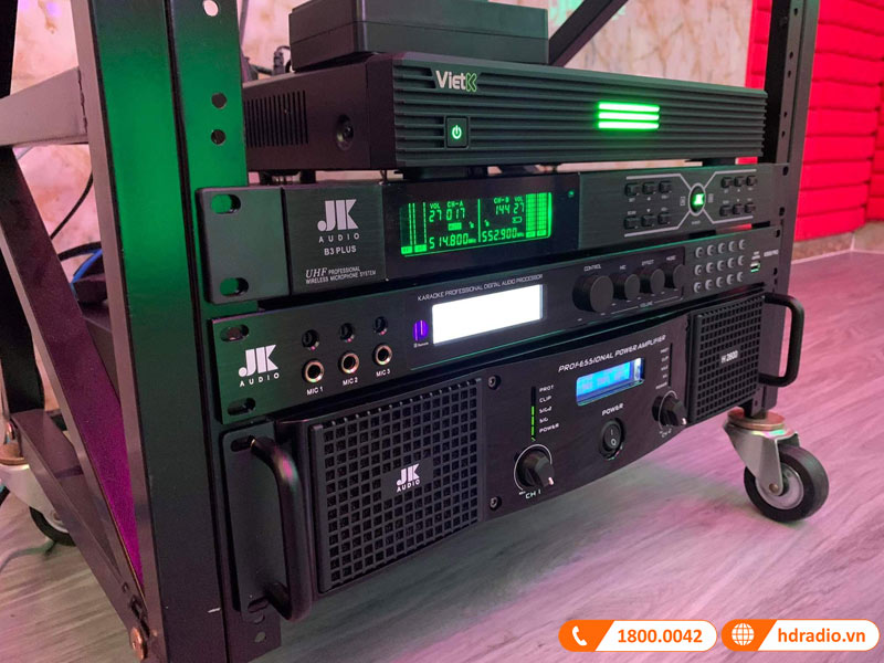 Dàn karaoke Wharfedale HK26 (Wharfedale 5090, Công suất, Vang số, Micro Không dây)-7