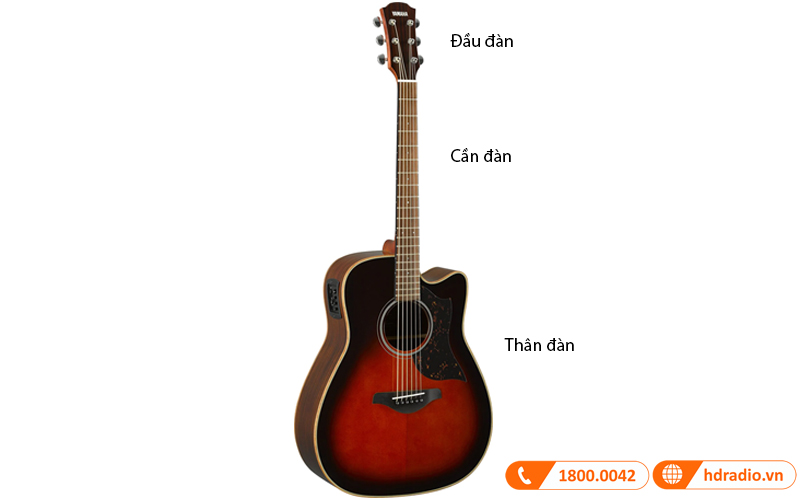 Đàn Guitar Yamaha A1R, electro-acoustic guitar-6