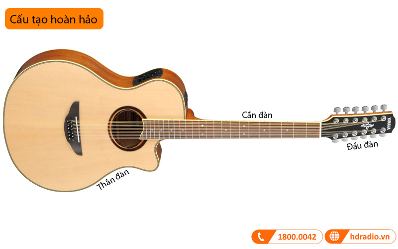 Đàn Guitar Yamaha APX700II-12, electro-acoustic guitar-7