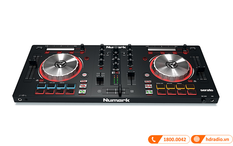 Numark Mixtrack Pro 3, Kết nối máy tính/MAC, Serato DJ, 1,9 kg, Mới-2