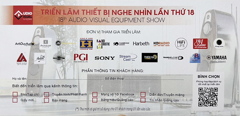 vé tham dự triển lãm thiết bị nghe nhìn Hà Nội