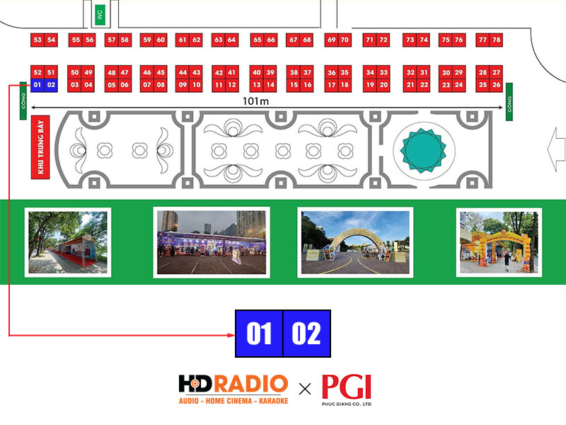 Sơ đồ Gian hàng tại Hội chợ của HDRadio