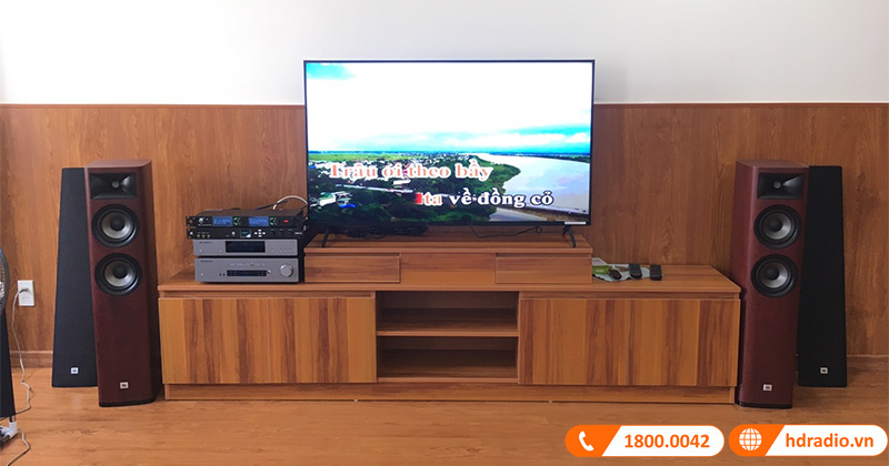 Lắp dàn nghe nhạc và Karaoke Cao Cấp NK17 kết hợp đầu cd Cambridge Audio CXC V2 trị giá hơn 98 triệu đồng cho anh Lượng ở quận Gò Vấp, Hồ Chí Minh (Cambridge CXA 61, JKAudio X6000 Plus, K300, JBL Studio 680)