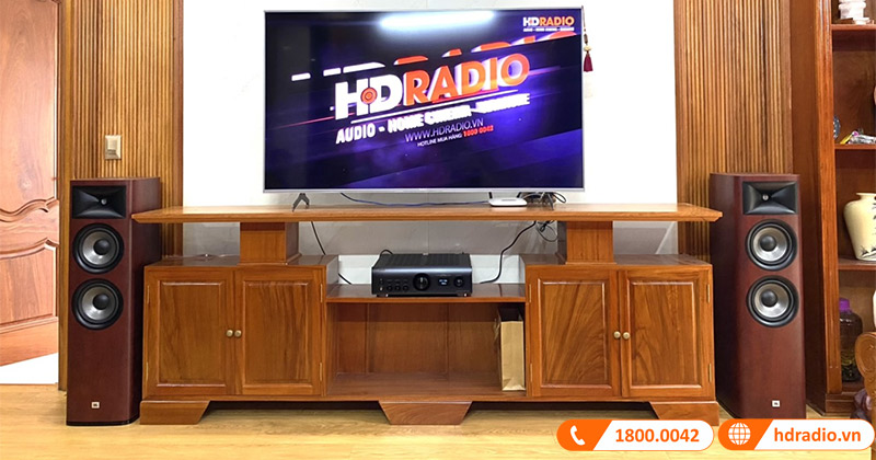 Lắp dàn nghe nhạc Cao Cấp trị giá gần 92 triệu đồng cho anh Sơn ở Gia Lâm, Hà Nội (Denon PMA-1700NE, JBL STUDIO 690)