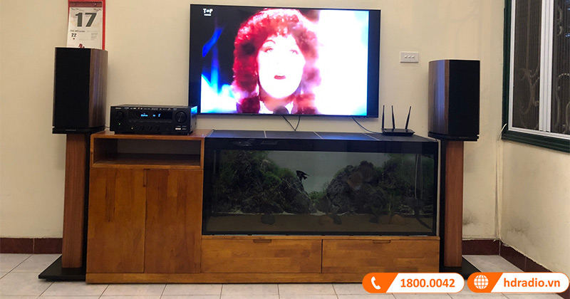 Lắp đặt dàn nghe nhạc Chất Lượng trị giá gần 36 triệu đồng cho chú Kỳ ở Cầu Giấy, Hà Nội ( Denon DRA-800H, Wharfedale EVO 4.2)