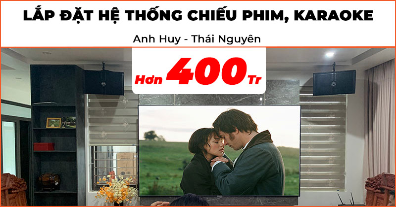 Lắp đặt hệ thống giải trí tổng hợp trị giá hơn 400 triệu đồng cho anh Huy ở Phổ Yên, Thái Nguyên (Wharfedale CPD 3600, Anglo E12, Anglo E10, CPD 2600, AX15B, JKaudio X9000 Pro, B9, Samsung LSP9T, JBL Bar 9.1, Grandview PE-L120 DY5)