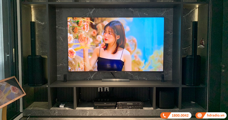 Lắp hệ thống âm thanh nghe nhạc, xem phim, hát karaoke BOSE đỉnh cao cho anh Lâm ở Bắc Từ Liêm, Hà Nội (Bose Lifestyle 650, L1 PRO8, JKaudio X8000, B9, ViệtK 4K Plus 6TB, 23 inch)