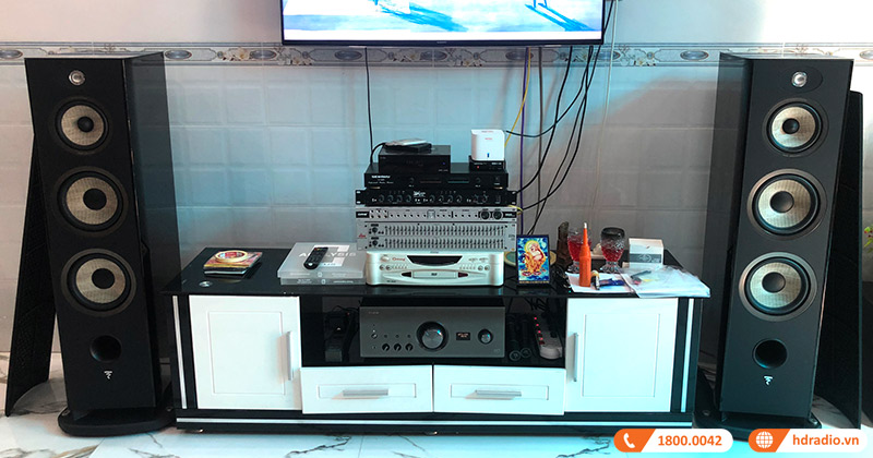 Hoàn thiện dàn nghe nhạc cao cấp có giá hơn 230 triệu cho anh Minh ở Bình Tân với Cặp loa đứng nghe nhạc Focal Aria 948