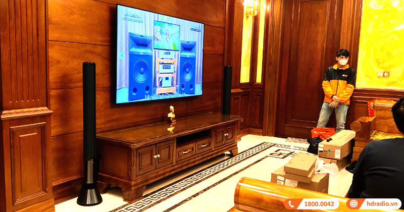 Lắp bộ loa bluetooth nghe nhạc cao cấp giá hơn 500 triệu cho anh Minh ở Phú Thọ (B&O Beolab 28)