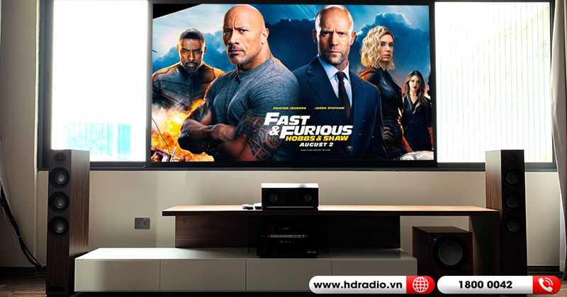 Hoàn thiện hệ thống phòng giải trí tổng hợp chất lượng của anh Minh ở Văn Quán, Hà Đông (JAMO S809 HCS, JAMO C910, JBL SP6CII, DENON AVR X2700H, Himedia Q100 4K, GRANDVIEW CB-MI100)