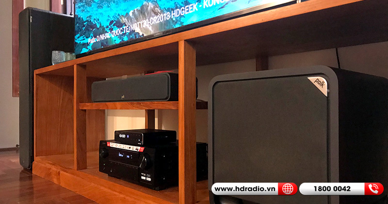 Lắp dàn xem phim 5.1 chất lượng cho anh Chiến ở Long Biên (Polk Audio Signature S60, Polk Audio HTS10, Polk Audio Signature S10, Polk Audio Signature S35, Denon AVR X2700H)