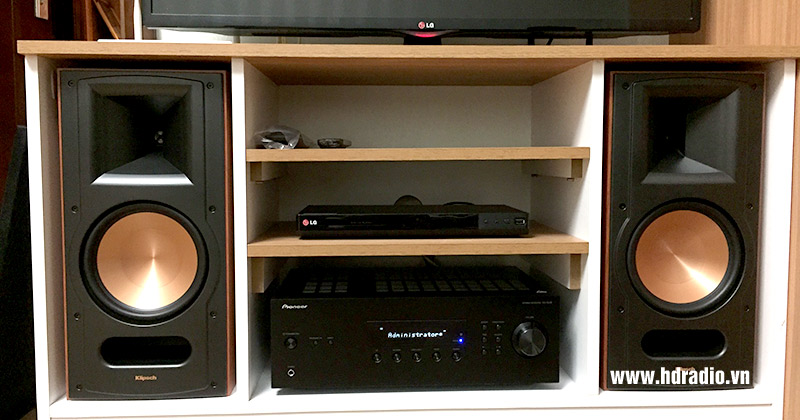 Hoàn Thiện Dàn Nghe Nhạc Cho Anh Cường Ở Tây Hồ Hà Nội (với cặp loa nghe nhạc mini, Hifi, Klipsch RP-81II Cherry kết hợp Amply Pioneer SX-10AE)