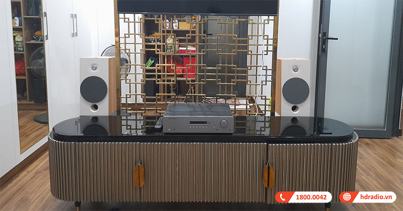 Lắp dàn nghe nhạc NN16 giá hơn 33 triệu đồng cho anh Đức ở Biên Hòa, Đồng Nai (Focal Chora 806, Cambridge Audio AXR 85, Stands Chora 806)
