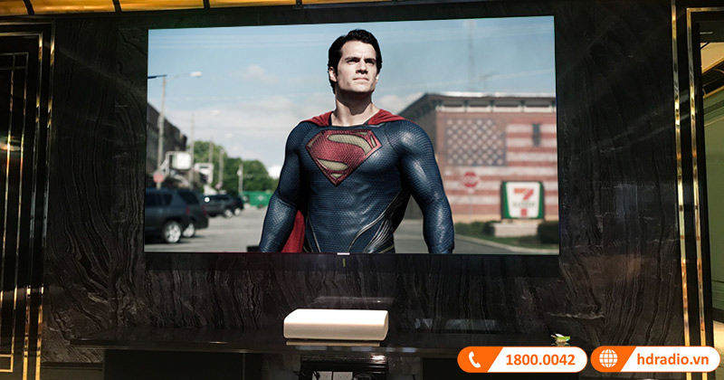 Lắp trọn bộ máy chiếu siêu gần hơn 200 triệu cho anh Đức ở Long Biên, Hà Nội (Samsung LSP9T, Grandview PE-L120 DY5)