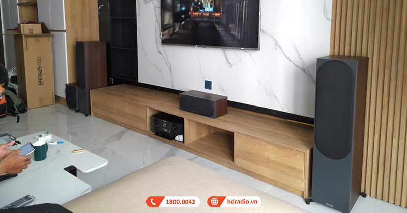 Lắp đặt dàn xem phim cao cấp trị giá hơn 100 triệu cho anh Duy ở Quận Bình Thạnh (Marantz SR7015, Monitor Bronze 500,Bronze C150, Bronze FX, W10, Bronze AMS, Jamo 8.5 CS-T)