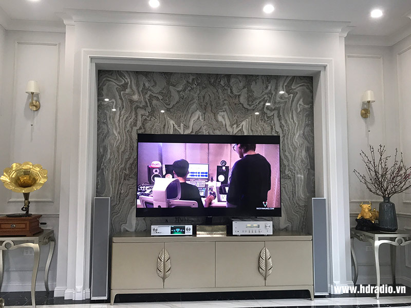 Lắp dàn nghe nhạc chính hãng đỉnh cao cho anh Hiếu ở An Khánh (Music server Cocktail X45, Amply Yamaha A-S1200, Loa Piega Premium 701)