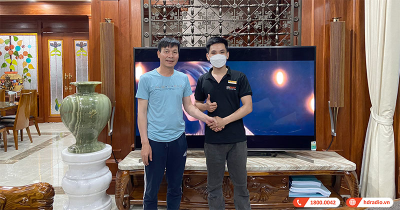 Lắp Dàn âm thanh nghe nhạc, xem phim đỉnh cao gần 300 triệu đồng cho anh Hùng ở Hồng Bàng, Hải Phòng (B&O Beolab 18, Klipsch The Three 2, Samsung HWQ950A, B&O Beoplay EQ, BeoSound Core)