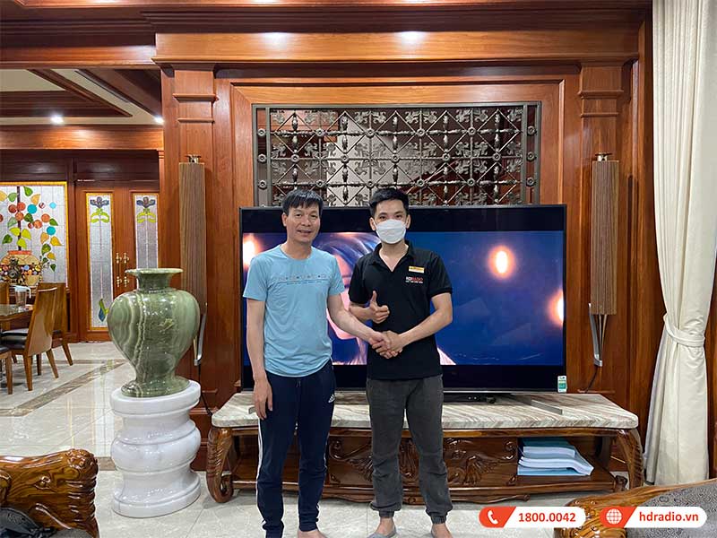 khách hàng mua và lắp đặt loa bang olufsen Beolab 18 tại hdradio